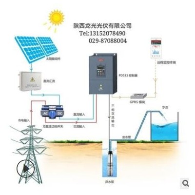 太陽能抽水機光伏水泵11kw太陽能揚水灌溉設備380v100米揚程