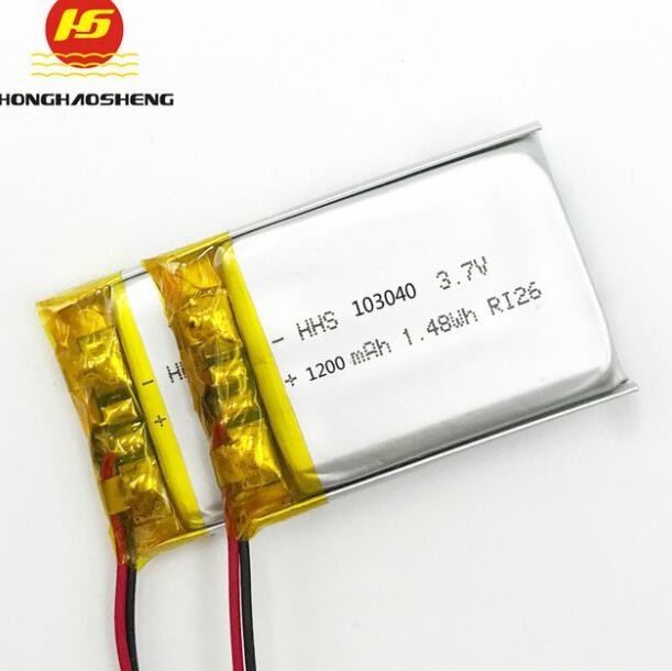 廠家103040 1200mah自行車燈鋰電池3.7v led照明gpsROHS電池